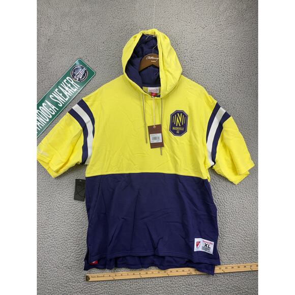 Mitchell & Ness Nashville Soccer Club SC Short Sleeve Hoodie Mens X-Large NEW XL - Picture 1 of 8